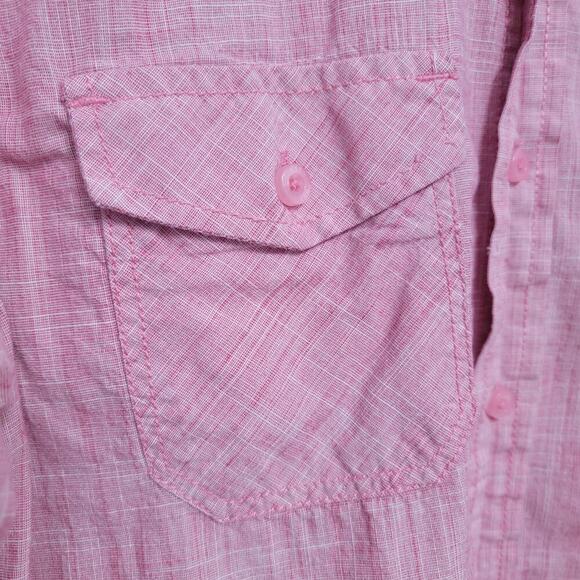 American Rag Button Down Top Pink Small 478 - Picture 6 of 11